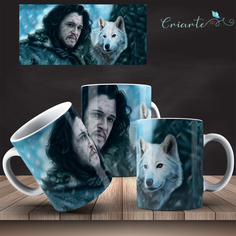 Caneca Porcelana Coleção Game of Thrones Mod 11