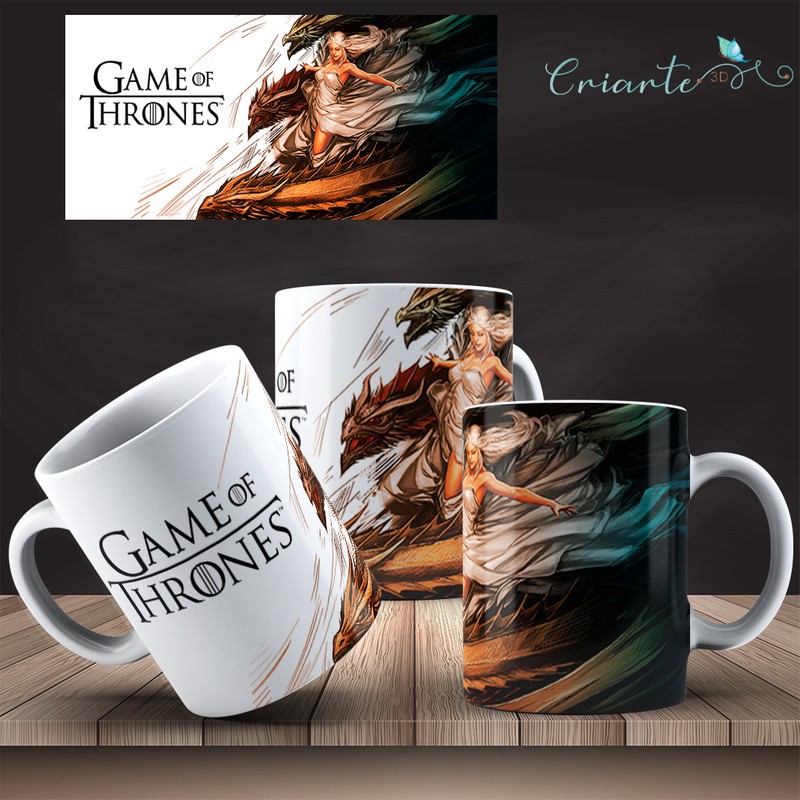 Caneca Porcelana Coleção Game of Thrones Mod 02
