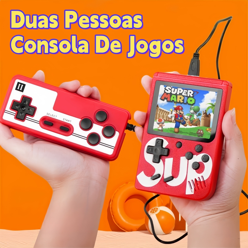H'maston Mini Console Portátil Para Dois Jogadores 400 Jogos Antigos Em Um Só Aparelho