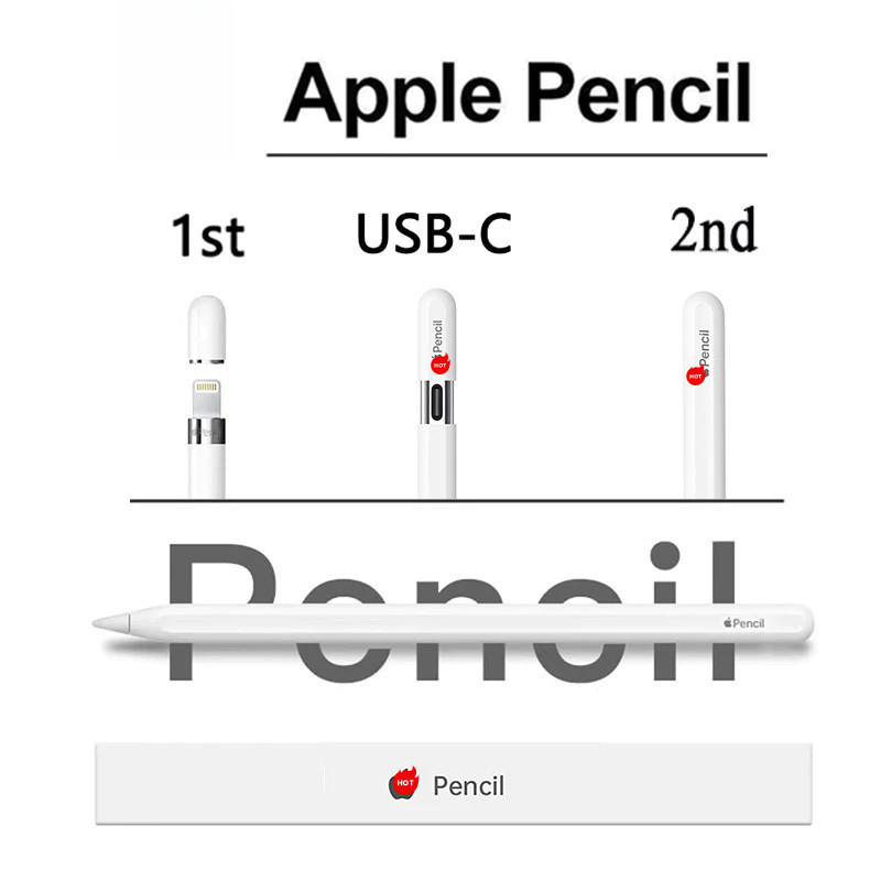 Para Apple Pencil 1st 2nd USB-C Caneta Stylus iOS Toque Tablet Com Display De Energia iPad 10 Pro 11 12.9 Ar 3 4 5 mini