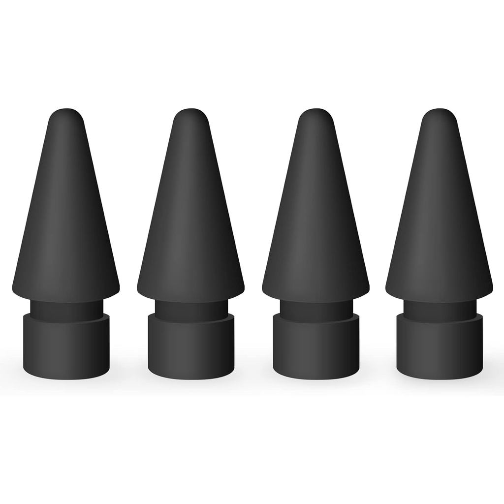 MEKO 4 Pack Replacement Tips for Apple Pencil 1st Gen & 2nd Gen, Pen Nibs for iPad Pro Pencil- Black