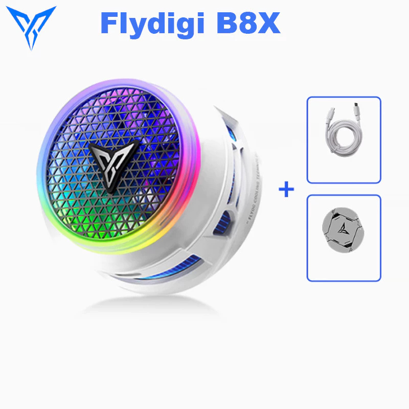 Flydigi B8X Cooler Refrigerador Magnético Conversão De Frequência Super Dissipação De Calor RGB - Branco