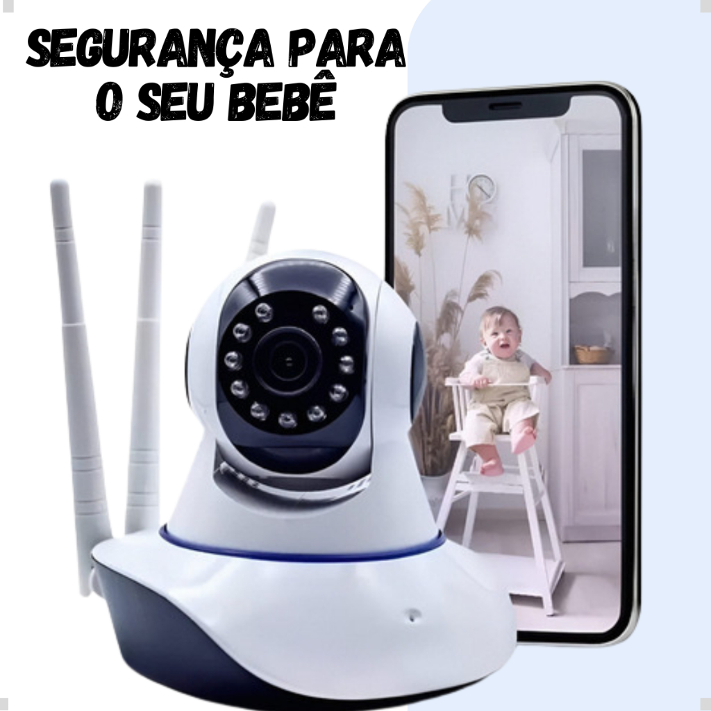 Câmera babá eletrônica bebê, pets com visão noturna full hd segurança 1080P, aplicativo yoosee, para rede wifi 2.4G