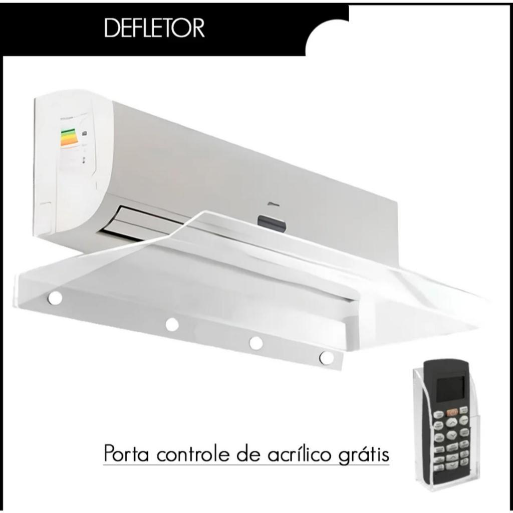 Defletor Direcionador de Ar Condicionado em Acrílico 80cm – Compatível com Split 7.000 a 12.000 BTUs