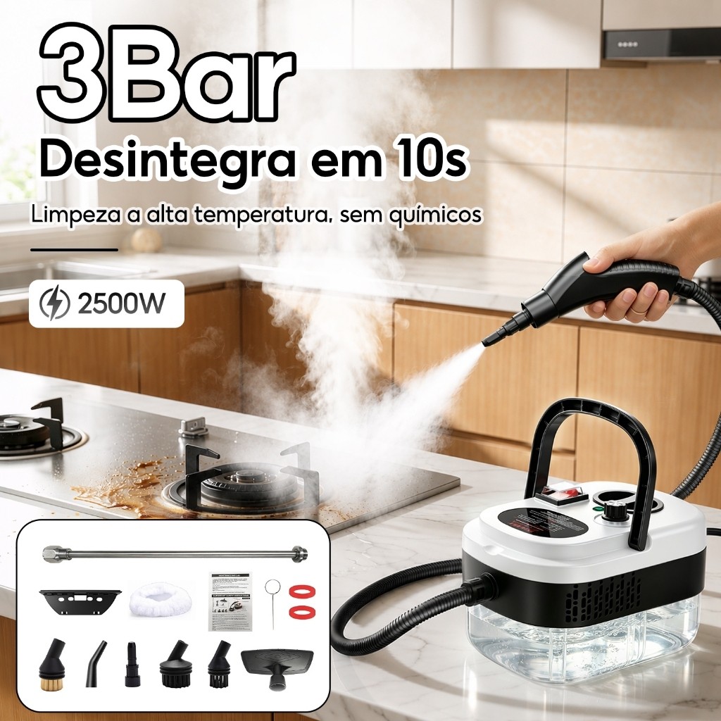 High-Temperature Steam Cleaner 110V/220V, 2500 W Kitchen Cleaning Machine for Disinfection