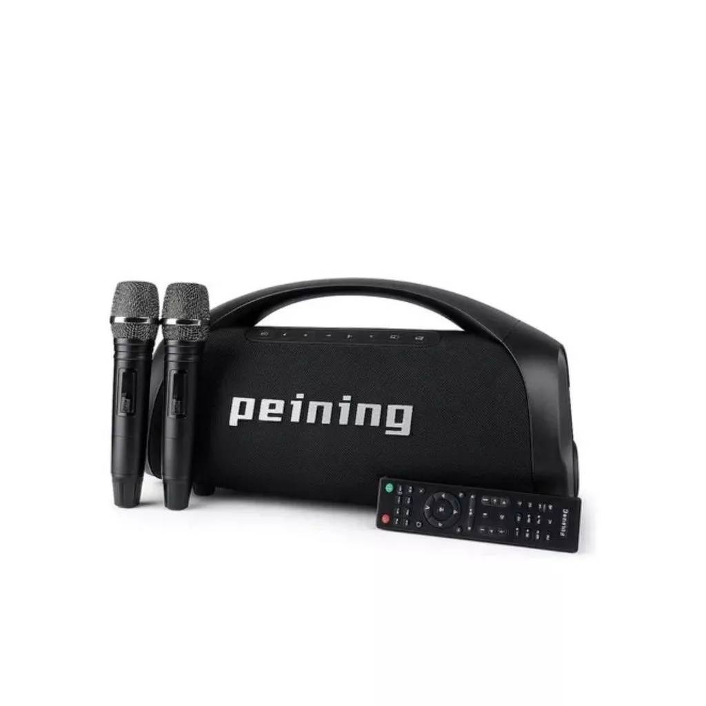 Caixa De Som Boombox Peining 400w 2-mic-bt 5.3(projéto X73) Preto