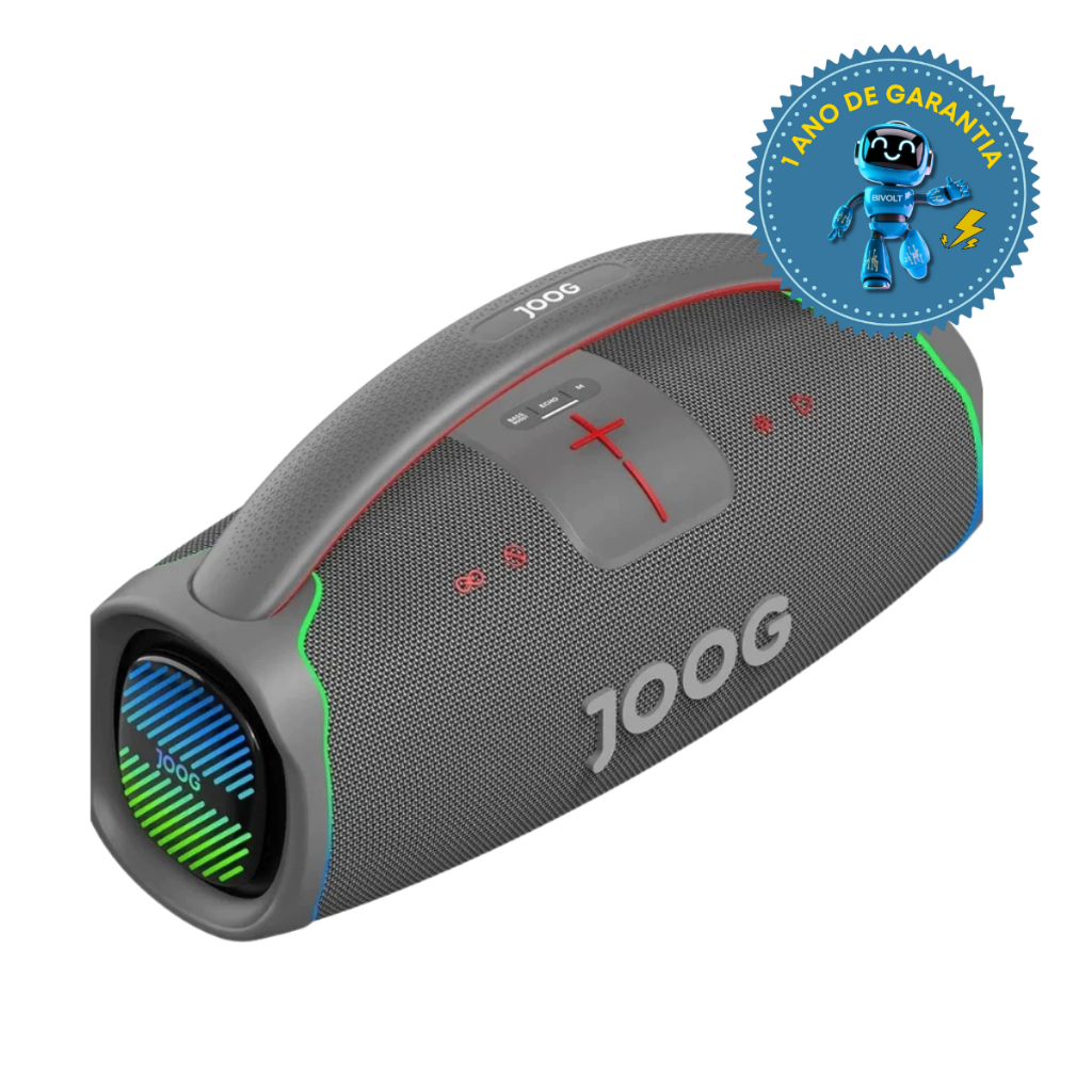 Speaker Joog Pair X Caixa De Som Portátil 1 Mic S/fio Bluetooth 200w