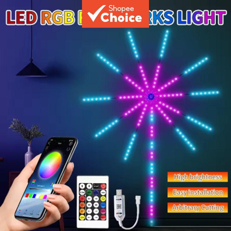 SAIMILI Luzes USB RGB Firework Faixa Flexível 5V Iluminação Com Bluetooth Remoto De Decoração De Natal Ativadas Por Voz