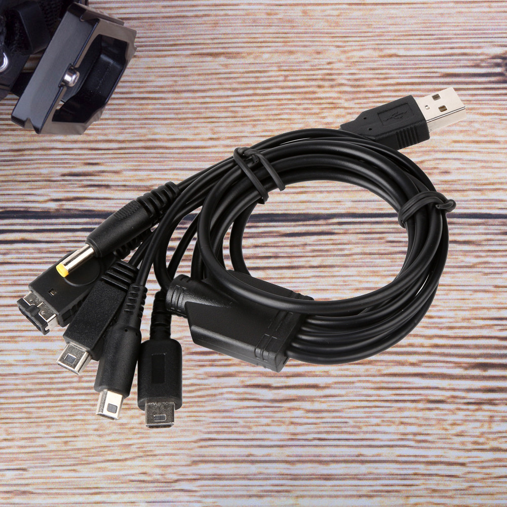 Carregador USB 5 Em 1 1.2 M/4 Para Cabo De Carregamento FT NDSL/NDS NDSI XL 3DS