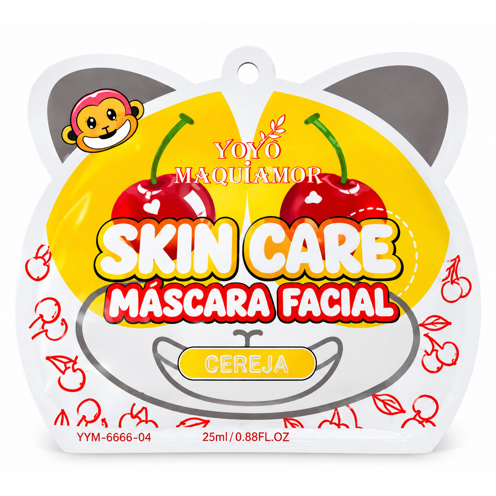 Máscara Facial Animais Cereja - Yoyomaquiamor