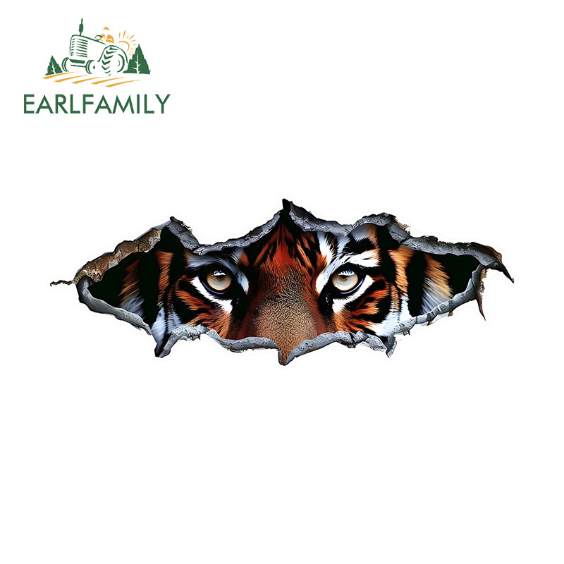 EARLFAMILY Animal Eyes Tear Adesivos De Carro Engraçado Oclusão Scratch Campervan Windows Racing Capacete De Deriva Veíc