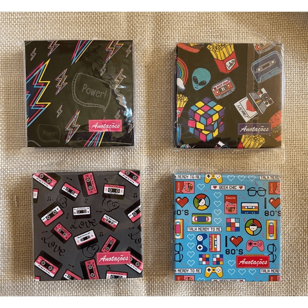 Mini Bloco de Anotações Sem Pauta Player - Win Paper / WX Gift