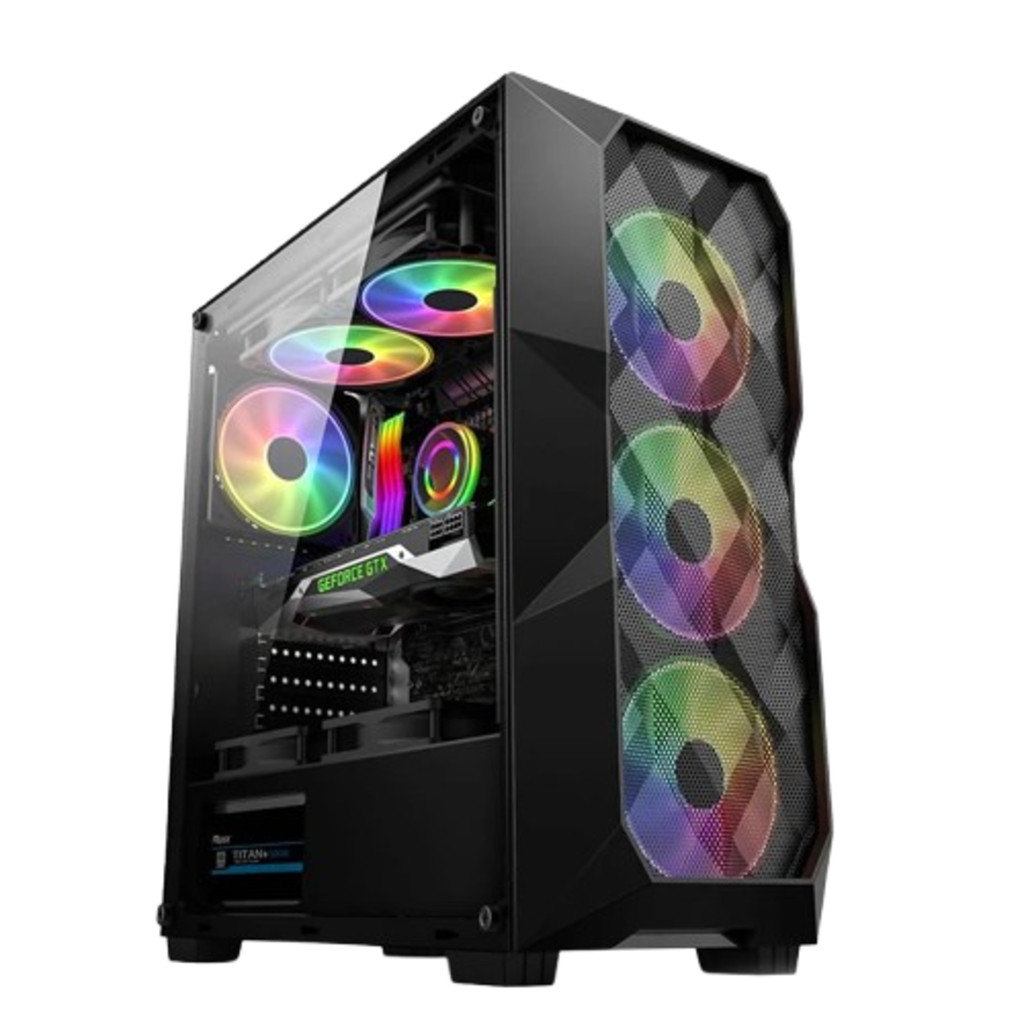 Gabinete Gamer GB1710 com 3 Cooler Fan LED RGB – Hayom