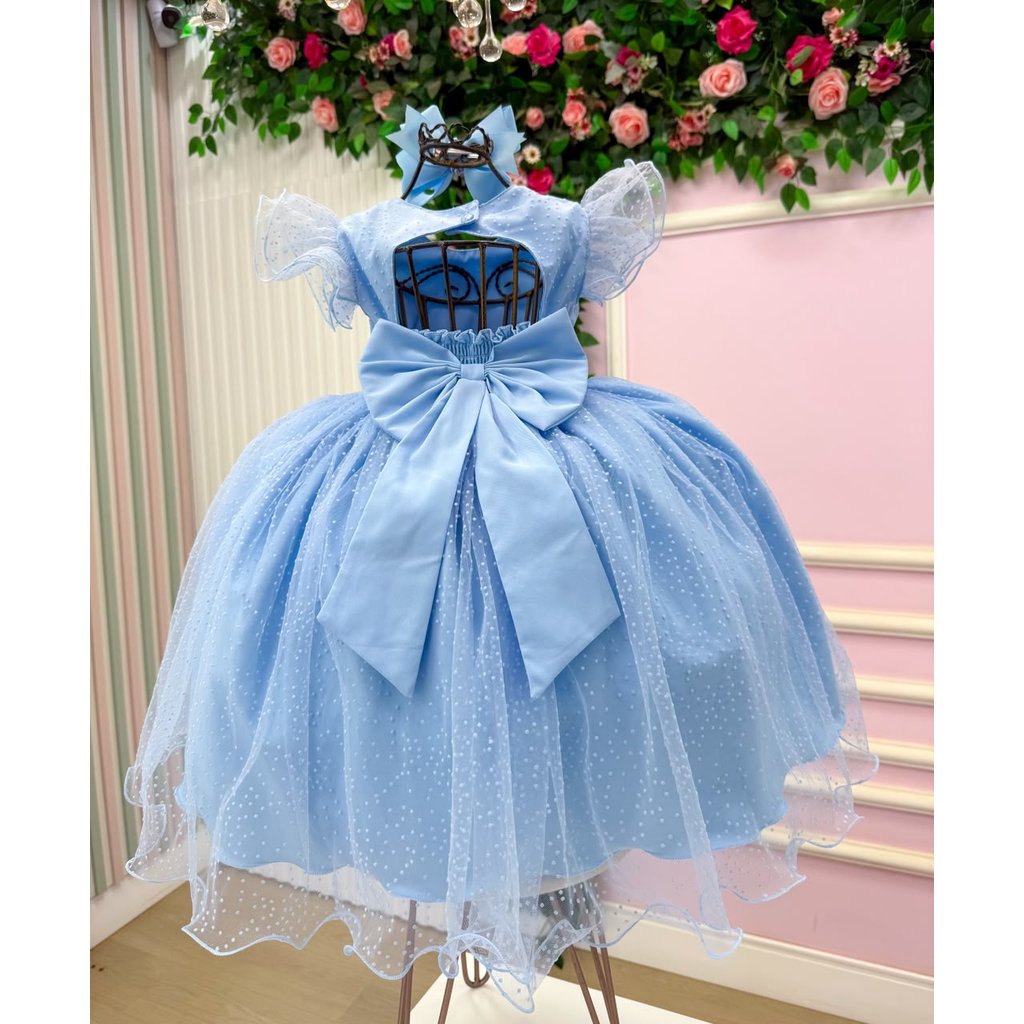 Vestido Menina Bonita Maju Azul Bebe Tamanho:2;Cor:Spindle