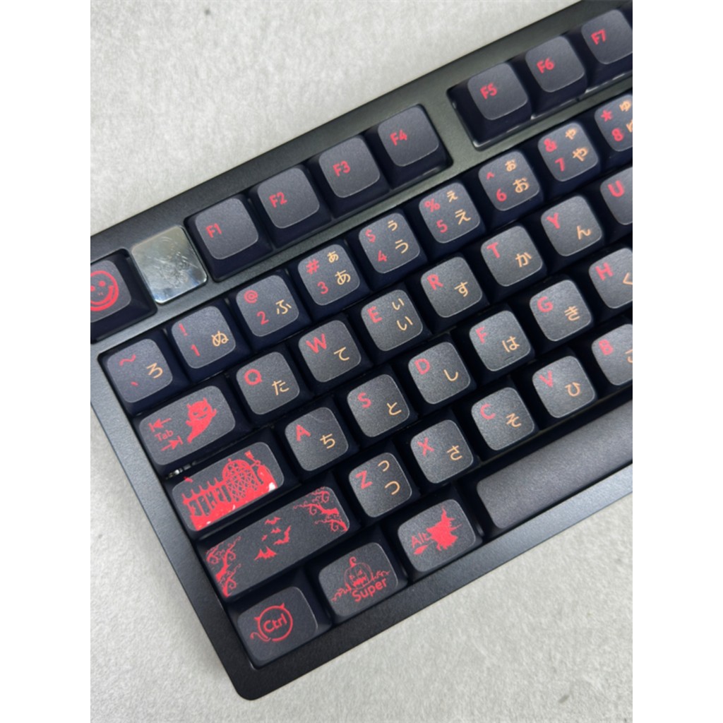 Tema de Halloween XDA Altamente Split Split Space Keycap PBT Sublimação Adequado para 64/68/75/84/87/98