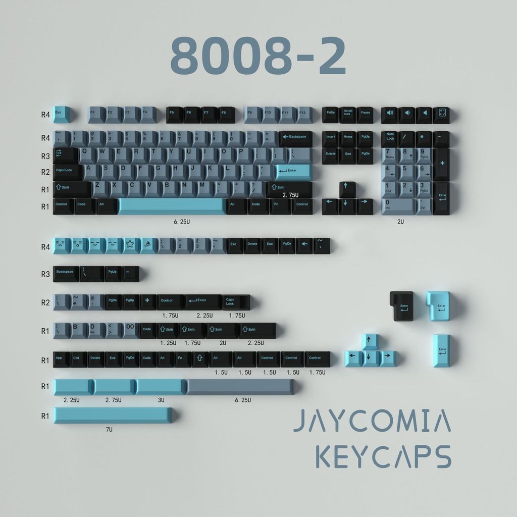 GMK Series Keycap Moldagem por injeção de duas cores PBT Original Fábrica Altura Grande Conjunto completo 7U Split Split