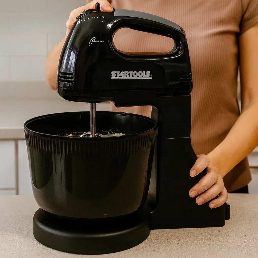 Batedeira Elétrica 220V I 127V 250W Misturador Massa Bolo Chantilly Confeitaria Receita Mexedor