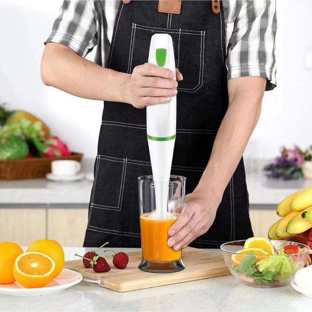 Mixer De Mão 110v/ 250w Compacto Leve E Ergonômico Triturador Bebidas Branco