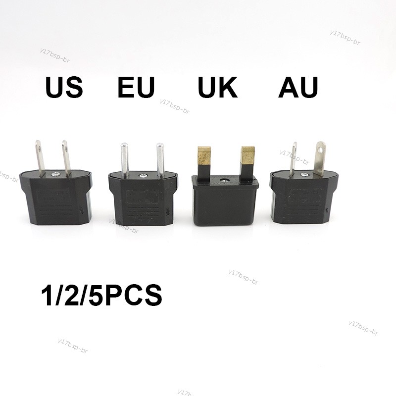 1/2/5pcs Ue KR AU UK Para Eua 250V 110v 10A Conversor De Adaptador De Viagem De Parede Plugue De Energia Elétrica Carreg