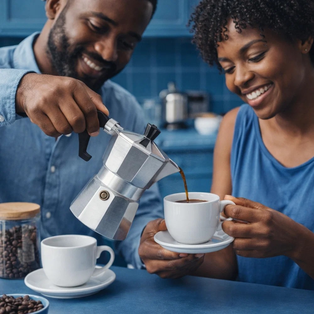 Cafeteira Italiana Inox 3 Xícaras Café Expresso Encorpado Intenso Preparo Rápido Manual Elegante