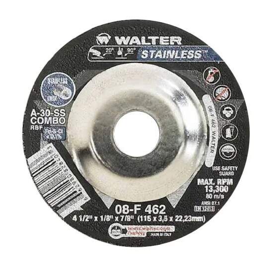 Disco desbaste 115x3 2x22,2 STAINLESS? - Walter 08F-462