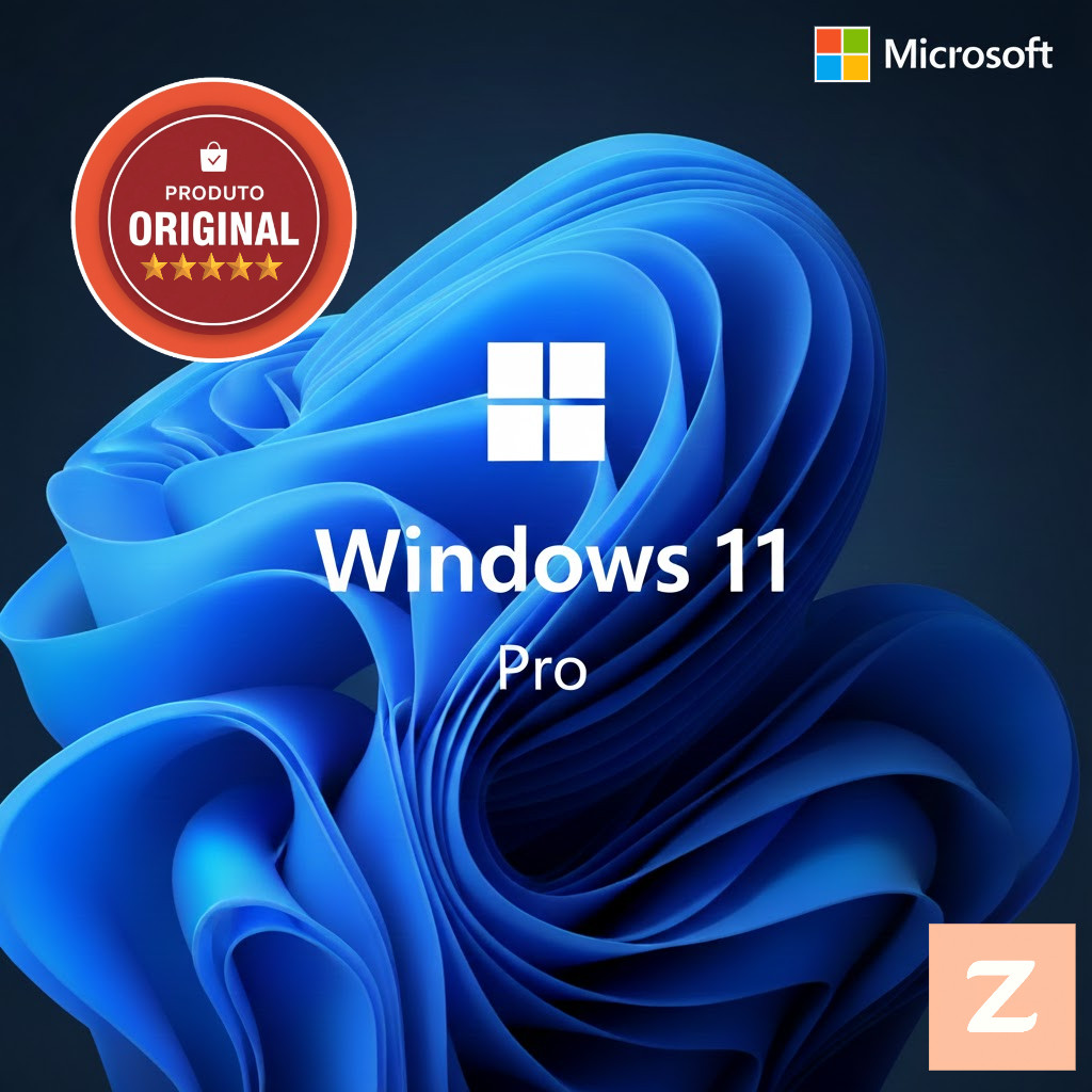 Chave de Ativação Original Windows 11 Pro Retail - Sistema Operacional Seguro Licença com NF