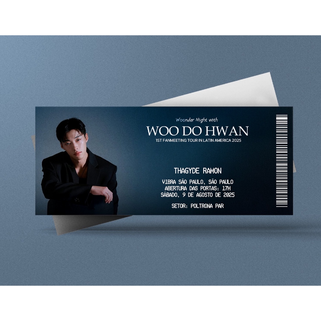 Ingresso Holográfico Personalizado Woo Do Hwan - Fan Meeting