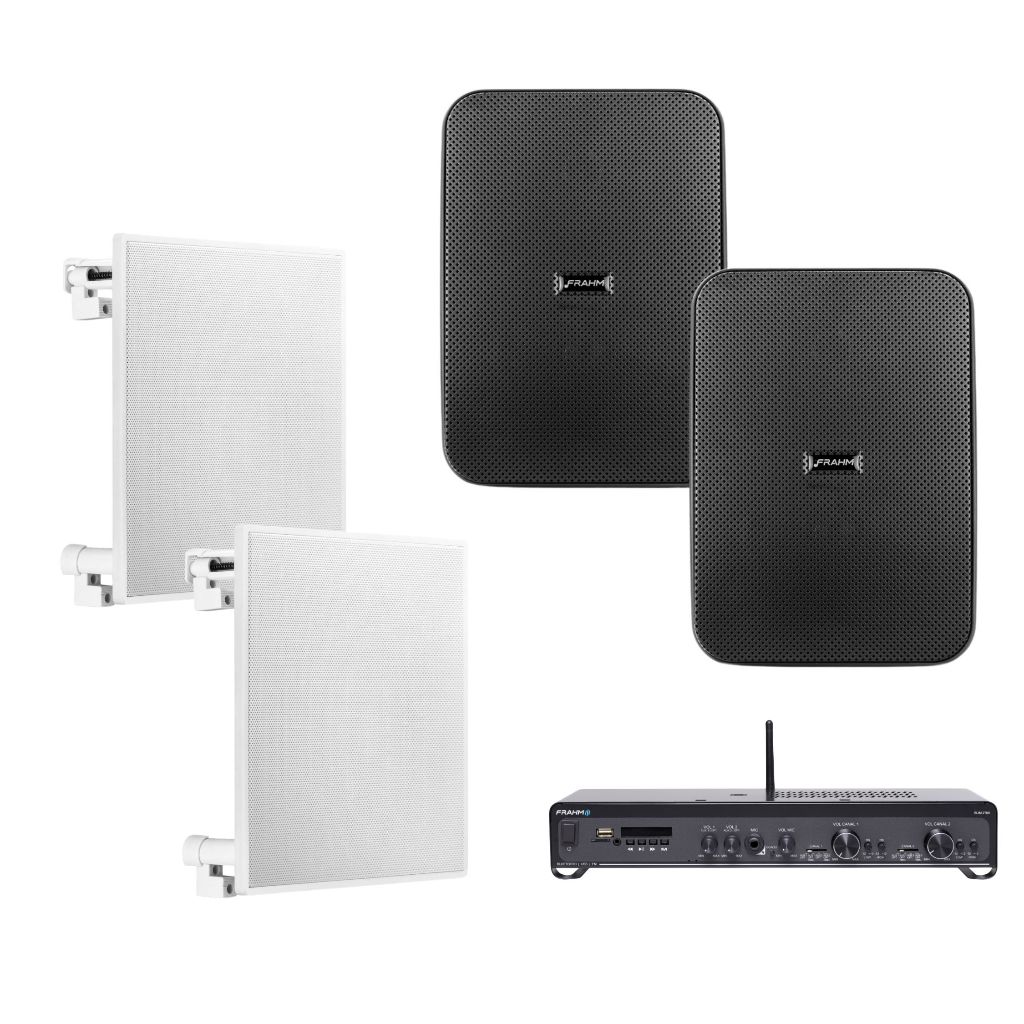Kit Sonorização Comercial Frahm Lojas Até 80M² CS 5 Outdoor