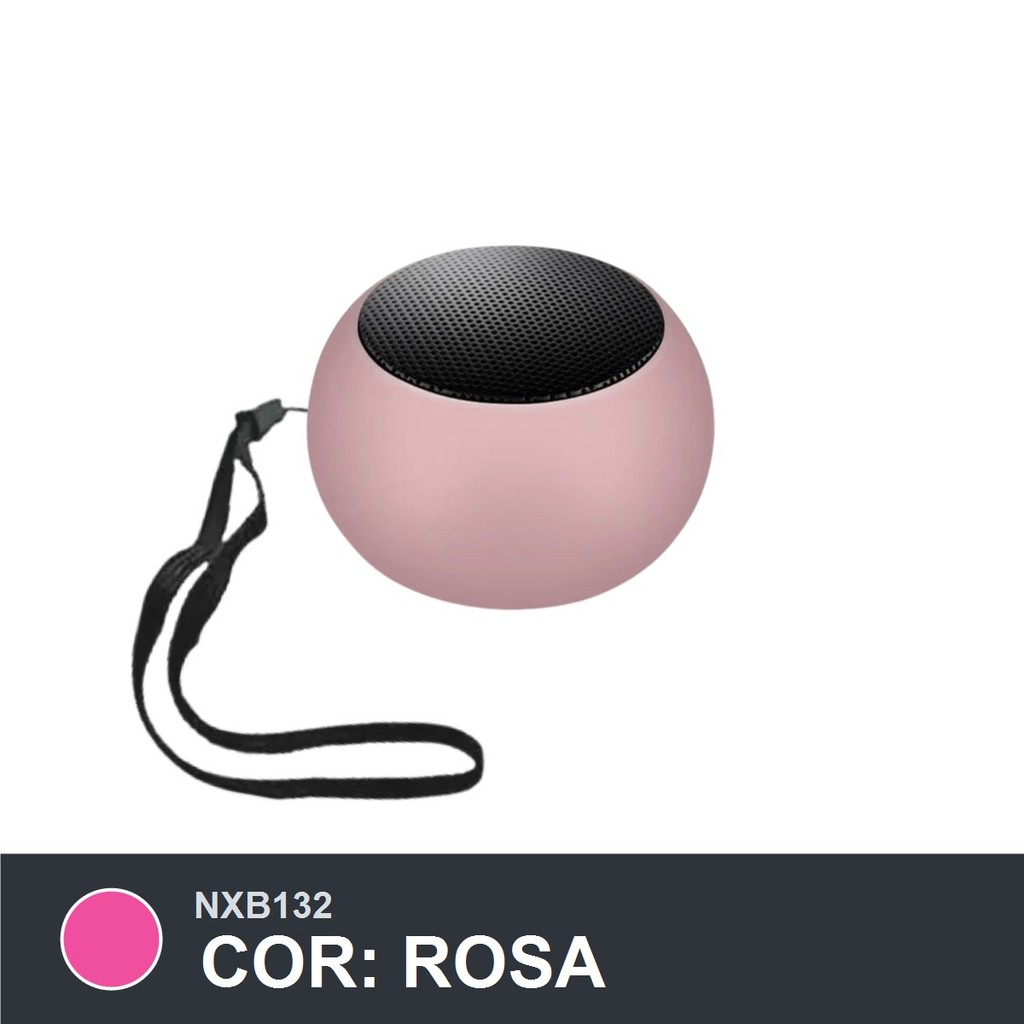 Mini Caixa de Som Kapbom Speaker Wireless 3W Fosco ALE-Y3 - Rosa, Azul, Preto - Cor Rosa