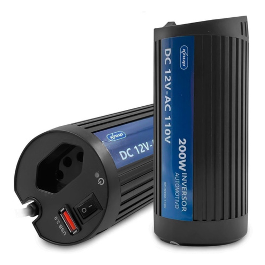 Inversor De Tensão Energia Automotivo 200w 12v 110v ou 220v Conversor