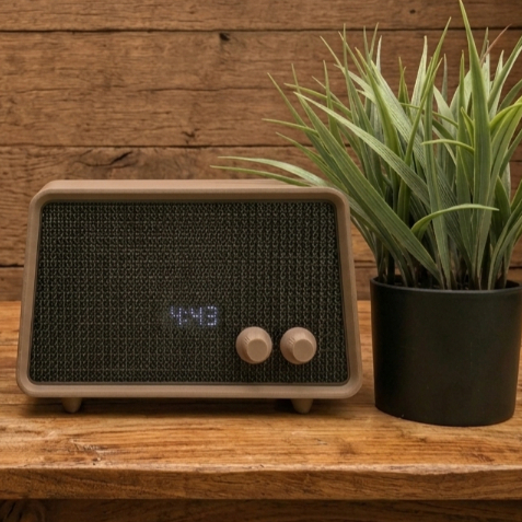 Suporte Alexa -Rádio Vintage