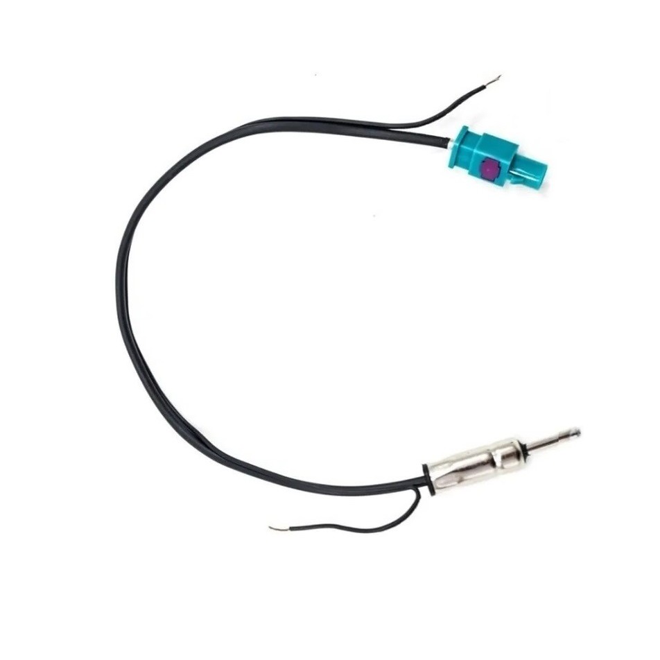 Cabo Adaptador  Fiat Strada 2020 2021: FAKRA Macho X Plug DIN Rádio Convencional