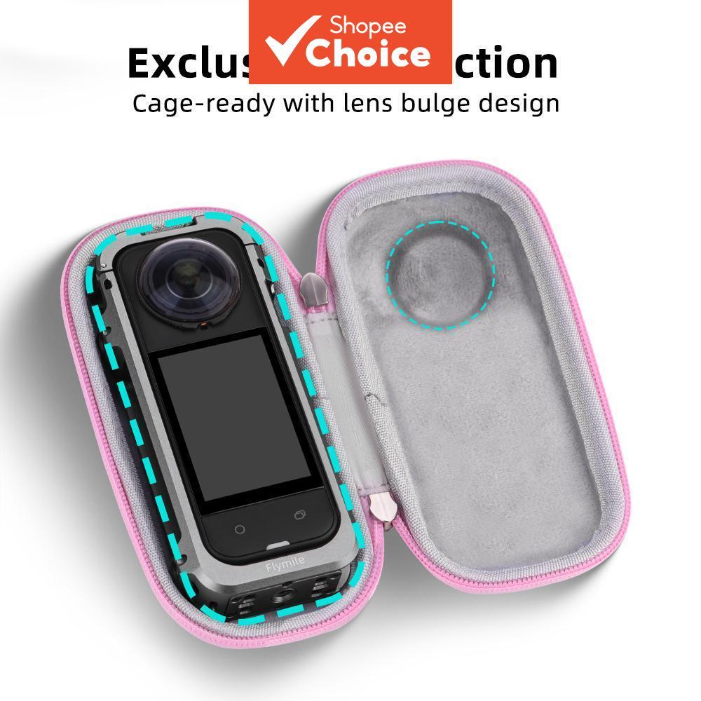 Flymile X5 Gaiola de Armazenamento para Estojo Insta360 X5 Acessórios Moldura Protetora Bolsa Mini Caixa de Viagem