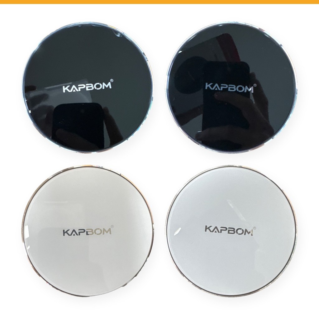 Carregador Sem Fio Indução 15W Kapbom KA-5099 Base Qi Fast Wireless Tampo Espelhado Entrada USB-C Homologado Anatel