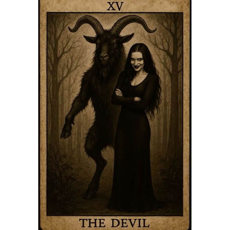 Quadro Decorativo Carta Devil Tarot Envio Imediato