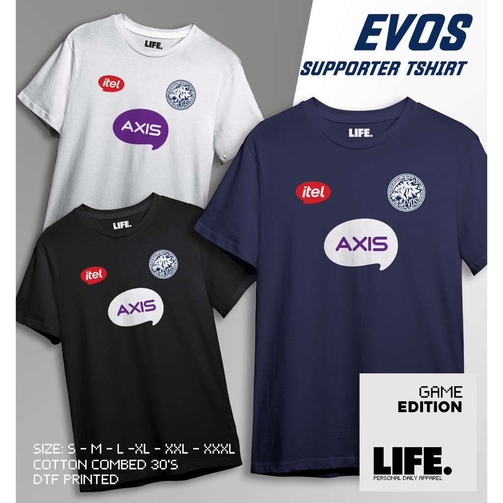 KATUN EVOS Fams Roar Fãs Torcedor Camiseta Mais Recente Esport Gaming Jersey Modelo MLBB Indonésia Mobile Legend PUBG