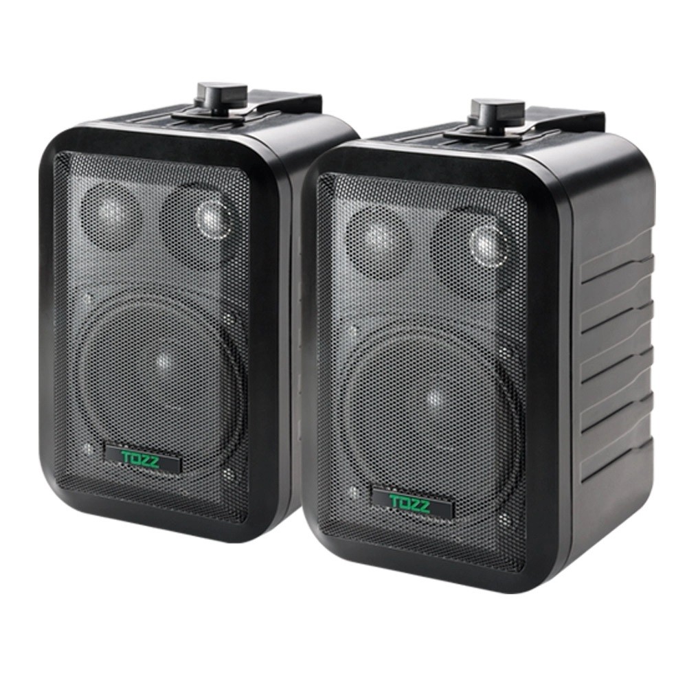 Caixa de Som Acústica 50W RMS Com Suporte Ambiente Residencial Comercial Igrejas- Par Caixas TZCA302