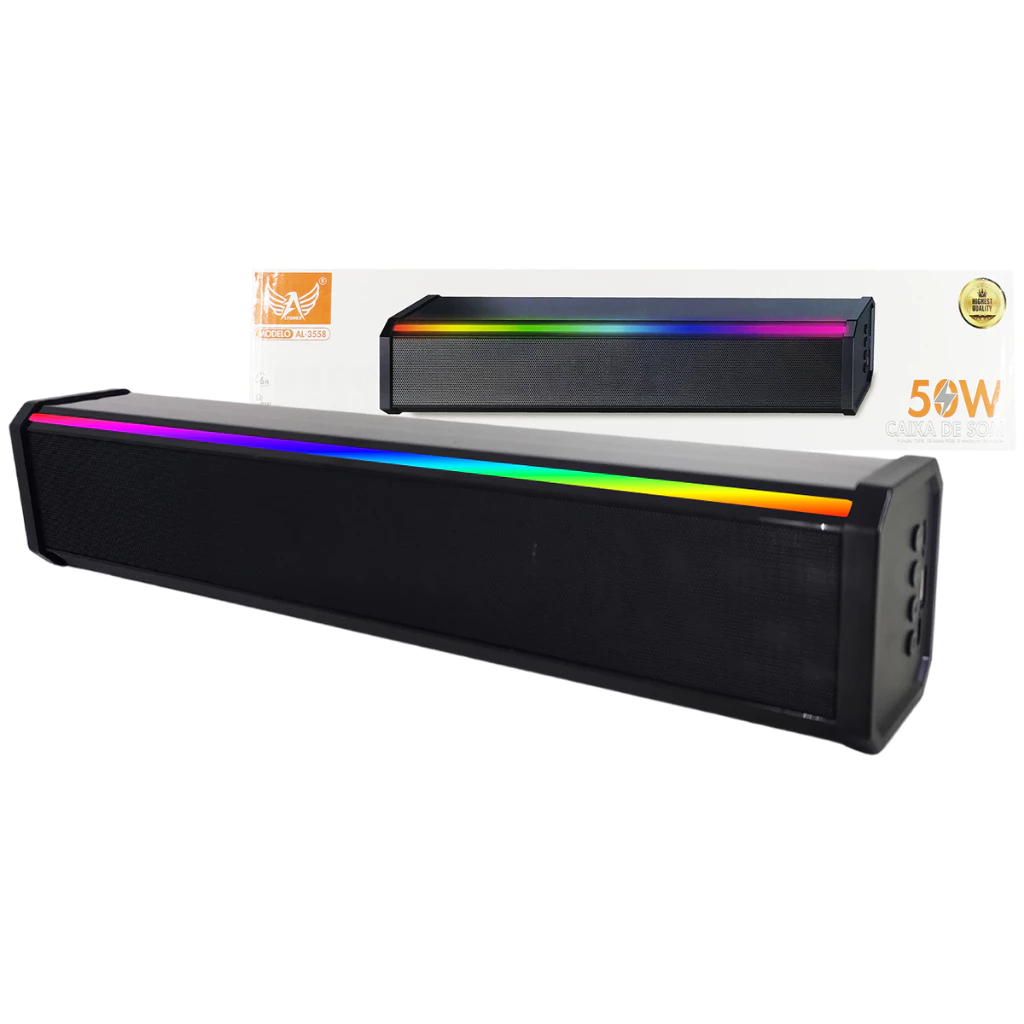 Caixa de Som Soundbar PC Gamer Bluetooth LED 50W Altomex AL-3558 - Dragão