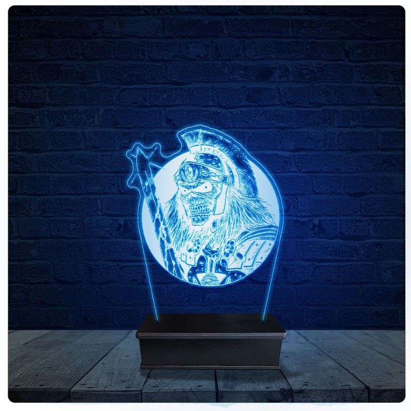Luminária Led Acrilico Abajur - Eddie Iron Maiden 14