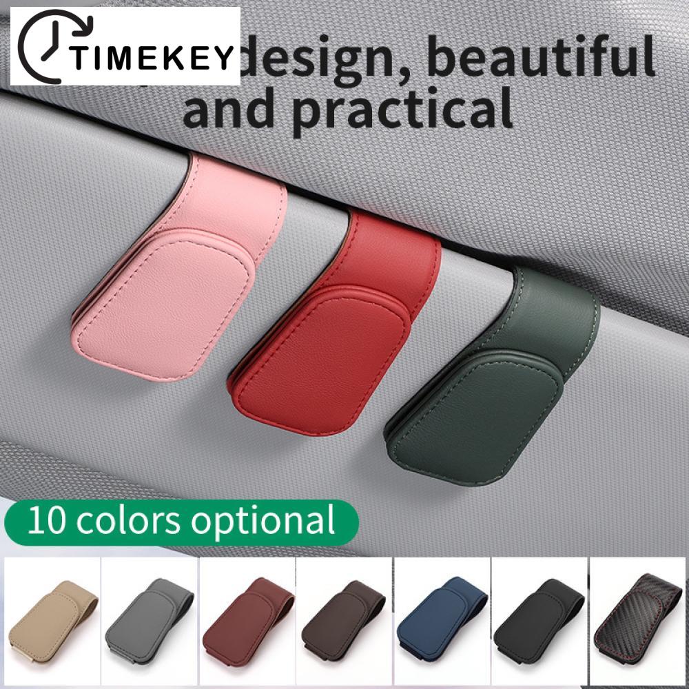 TKEY Óculos De Sol Para Carros Auto Sun Visor Caixa De Clip Porta Bilhetes Suporte De Fixação Acessórios P4T9