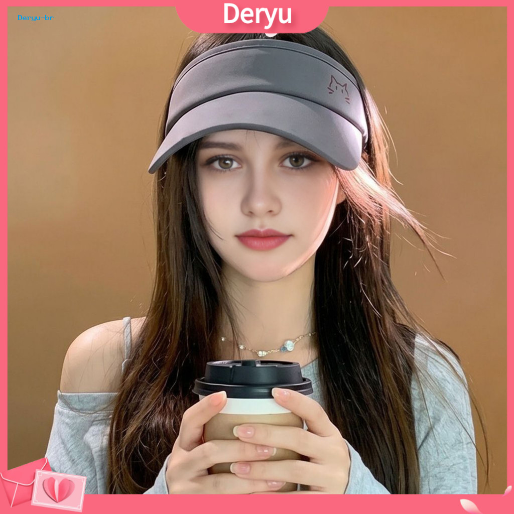 Stylish Summer Accessory for Women Beach Golf Hat Women’s Sun Visor Open Top Breathable Ponytail Cap Wide Brim Uv Prot