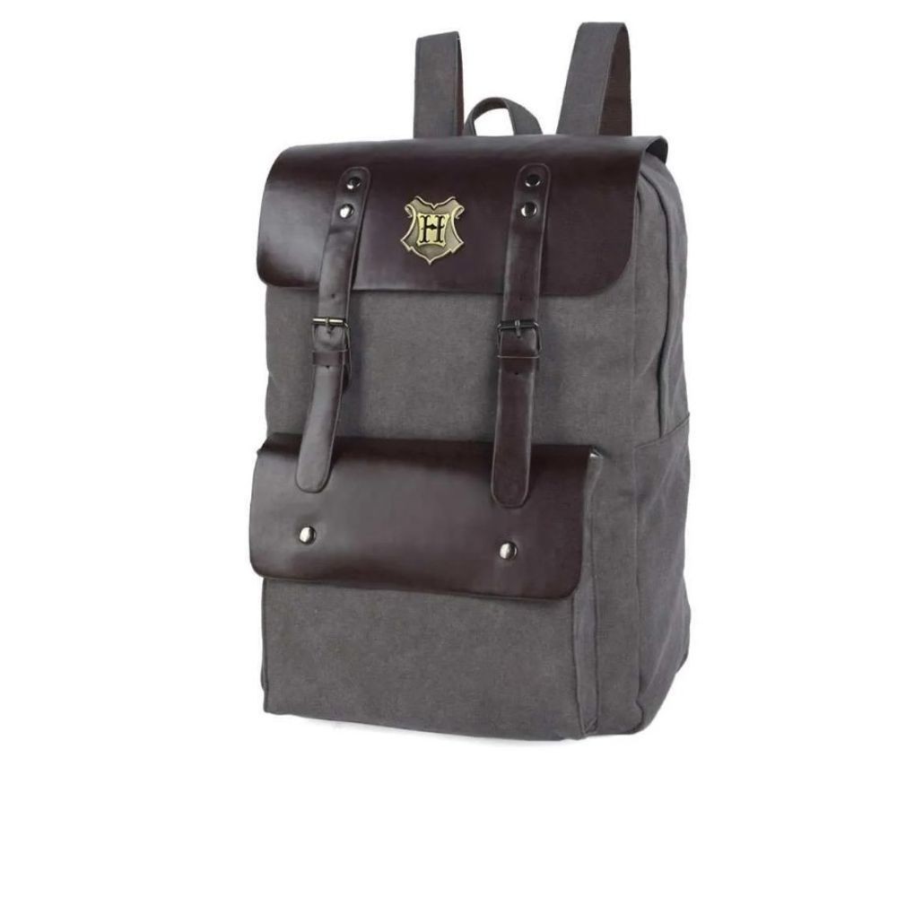 Mochila De Costas Juvenil Canvas Harry Potter - Marrom