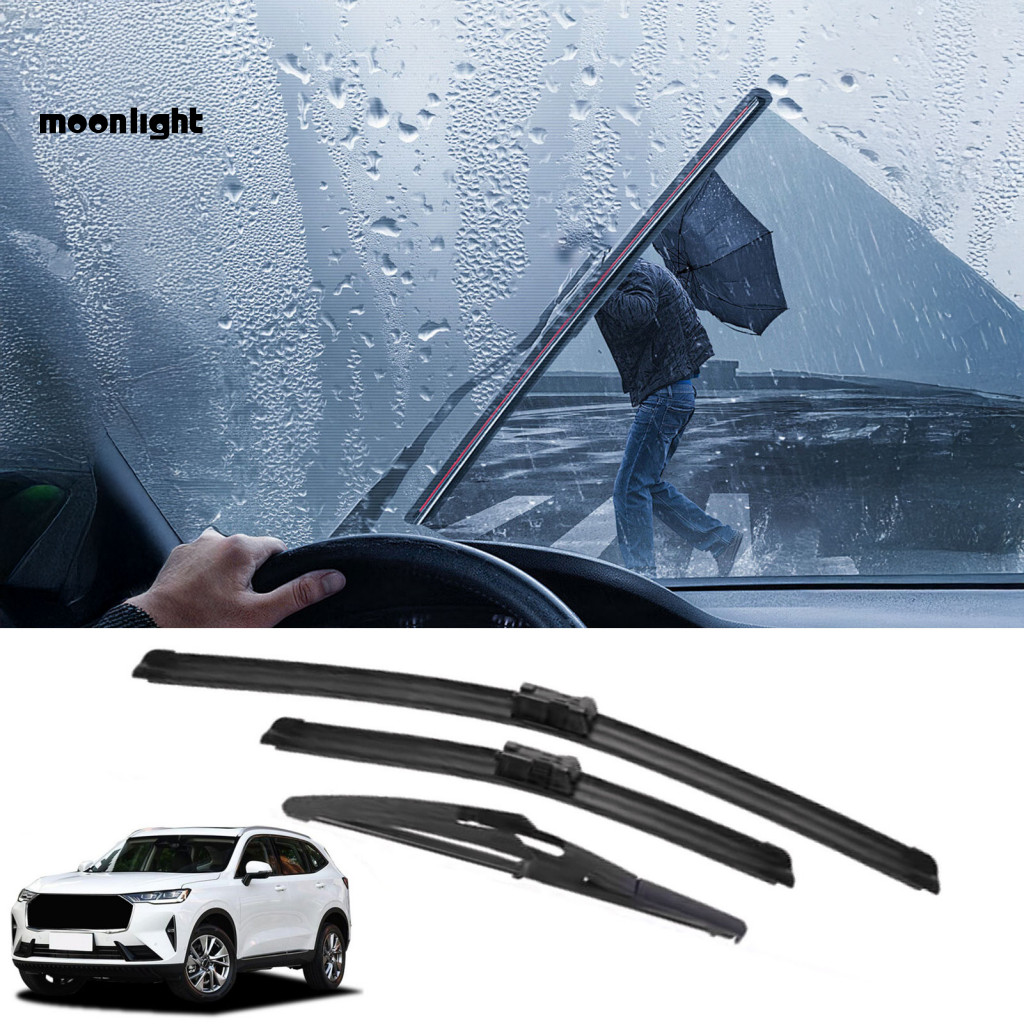 Front Rear Beamless Wiper Blades Set for Haval H2 2014-2022 241610 Windshield Wipers Direct Fit Replacement Auto Parts D
