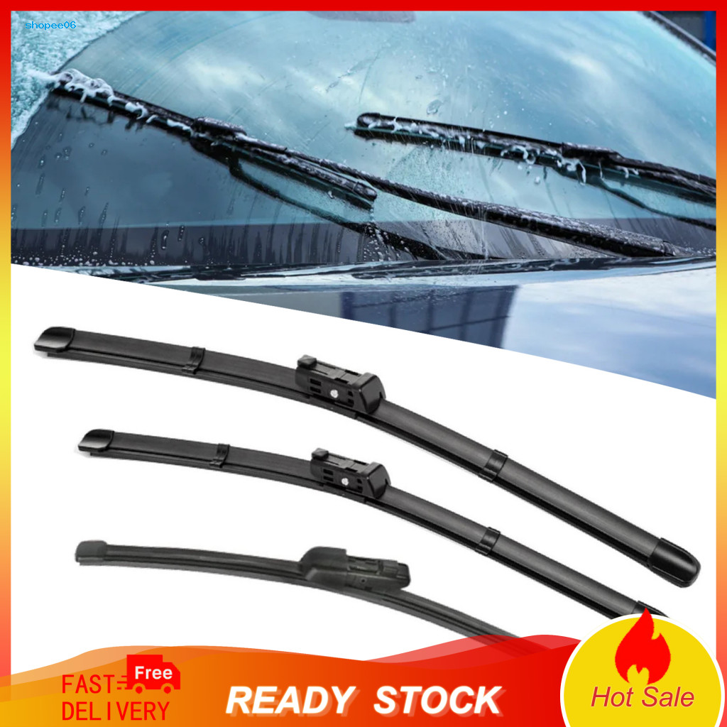 Front and Rear Window Wiper Blades Replacement Windshield Wipers for Volkswagen 3pcs for Vw Polo 6r 2009-2017 – 24 16