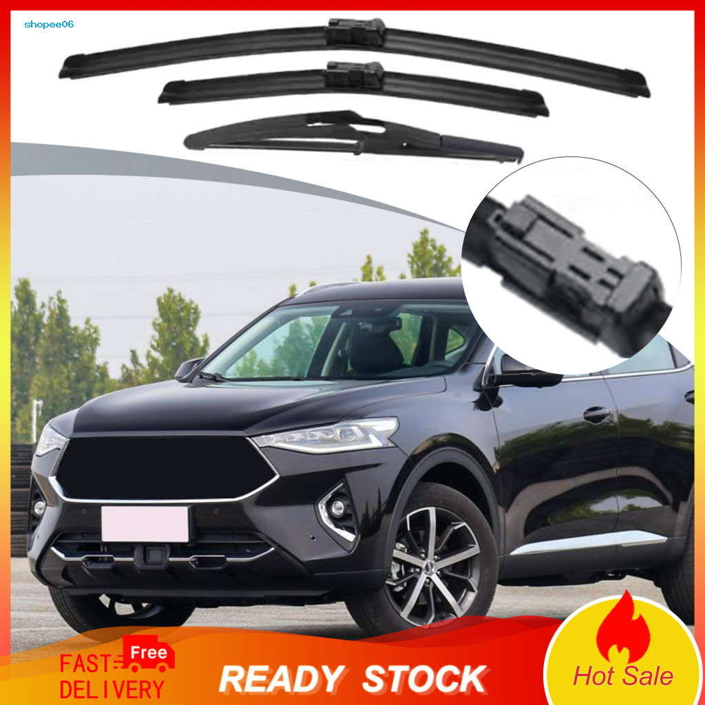 Replacement Wiper Blades High Elastic Rubber Wipers Front Rear Beamless Set for Haval H2 2014-2022 241610 Windshield Dir