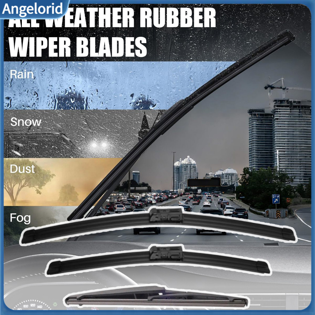 Replacement Front and Rear Wipers Anti Aging Windshield Blades 3pcs Wiper Kit for Mg Zs Zst Ev 2017-2024 – 24 14 10 Al