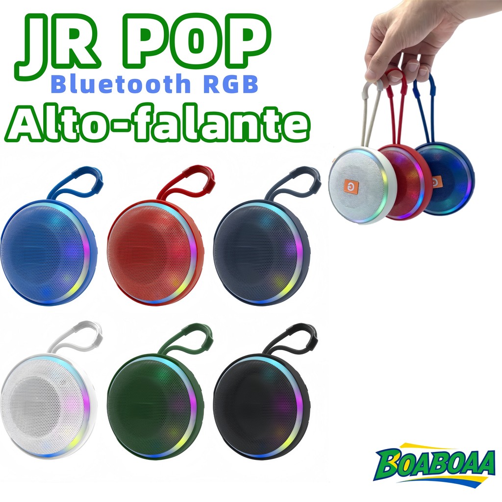 Caixa de som Bluetooth sem fio JRPOP Sports Outdoor com iluminação RGB e função de chamada