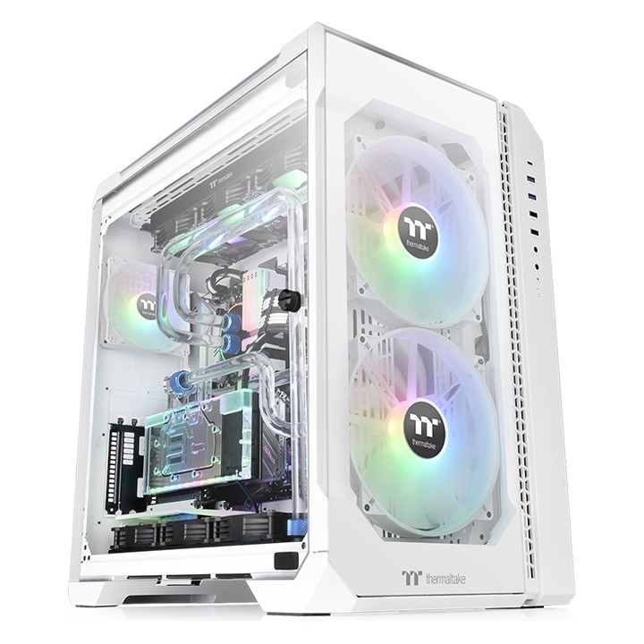Gabinete Gamer Thermaltake View 51 TG, ARGB, Full Tower, 2x fans 200mm + 1 fan 120mm, Branco - CA-1Q6-00M6WN-00