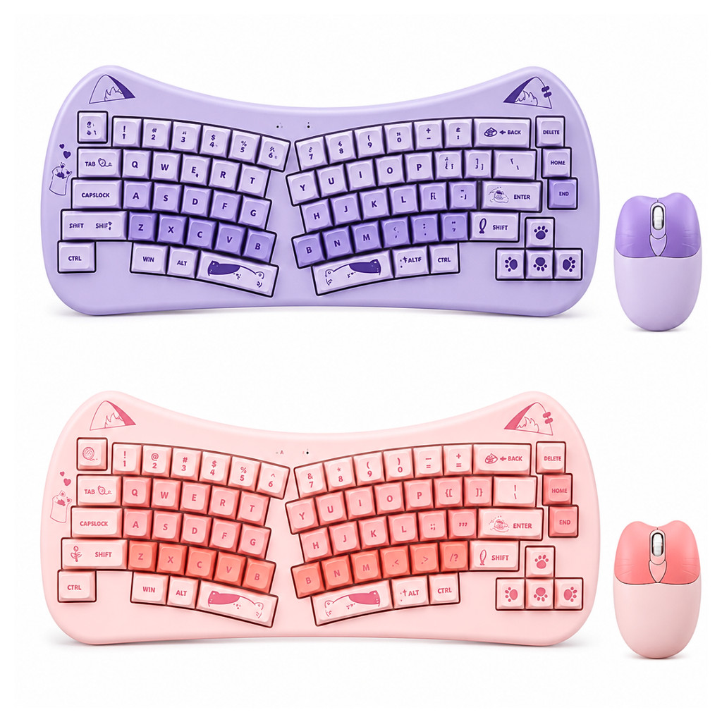 Kit Gamer Wireless Altomex AL-313M | Teclado Semi Mecânico ABNT2 + Mouse Sem Fio