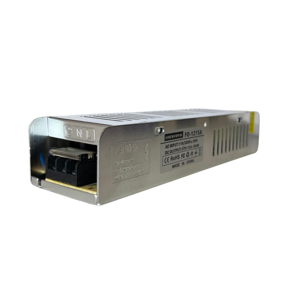 Fonte Alimentação Chaveada Slim DC 15A 12V 180W AC 100-220V Biv Marca Lucky Foyu